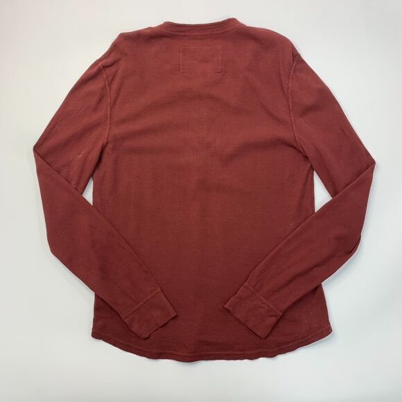 7 For All Mankind Henley Shirt Men S Small Slim Stretch Cotton Long Sleeve *READ - Picture 8 of 11
